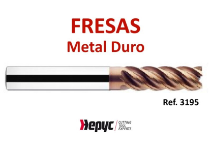 Fresas de metal duro integral de 5 ranuras y hélice variable para mecanizar acero inoxidable