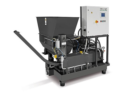 Prensa briquetadora con deslizador para lodos de rectificado