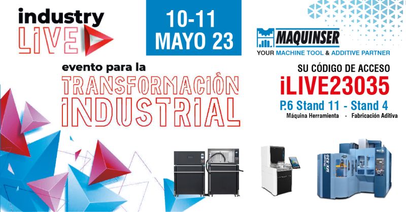 Maquinser estará en industry LIVE con dos stands y tres máquinas