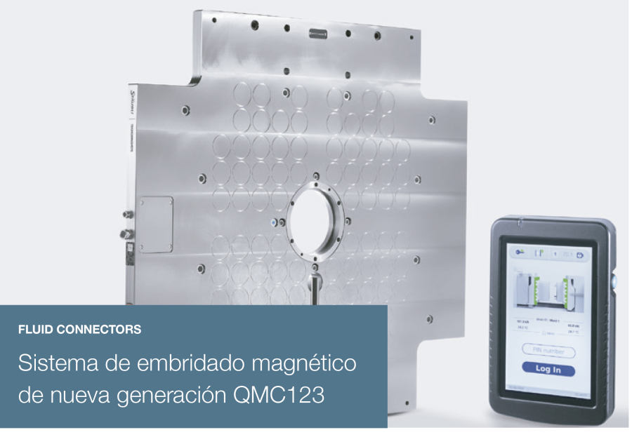 Sistema de embridado magnético de nueva generación QMC123 de Stäubli