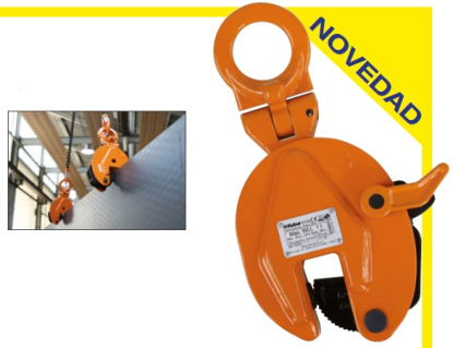 Tenazas para levantar chapas con anillo de suspensión articulado