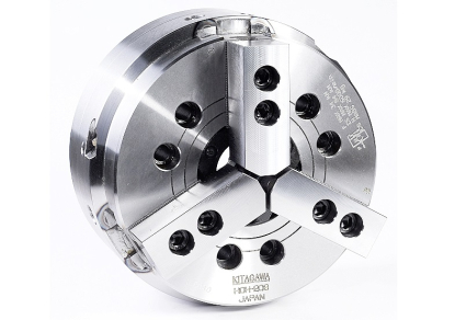 Plato automático contrapesado de 3 garras de 254 mm con contraplato y paso de barra de 65 mm