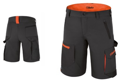 Bermudas ligeras  de trabajo multibolsillos elastizadas