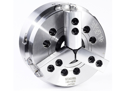 Plato automático contrapesado de 3 garras de 381 mm con contraplato y paso de barra de 117,5 mm