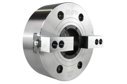 Plato automático de 2 garras de 315 mm con paso de barra de 106 mm