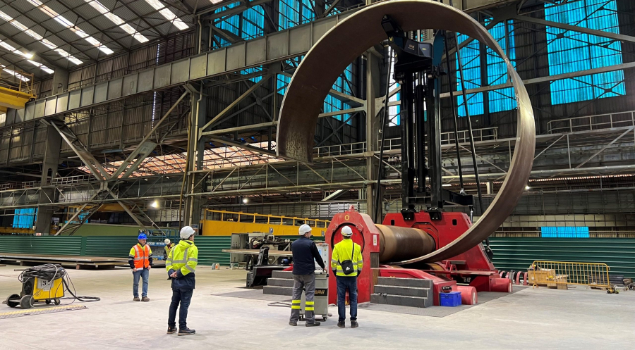 Navantia Seanergies construirá 77 monopiles para un parque eólico marino de 1,5 gigavatios