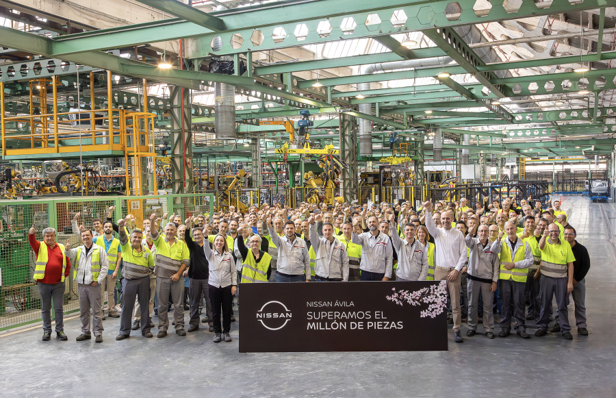 La planta de Nissan en Ávila supera el millón de piezas y  refuerza su posición como planta de referencia para la fabricación de piezas de recambios y componentes