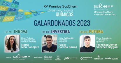 Los Premios SusChem - Jóvenes Investigadores Químicos reconocen a los nuevos talentos emergentes