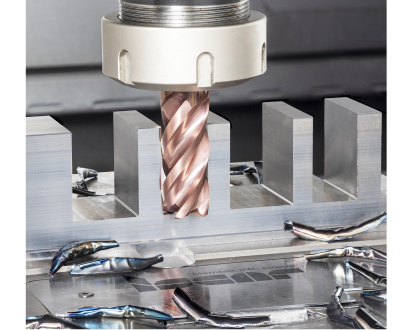 Fresas integrales de 4 labios EC-E4M con recubrimiento IC608 de Iscar