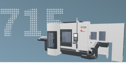 MT 715 two+ de Chiron, con manipulación de piezas integrada para un mecanizado productivo
