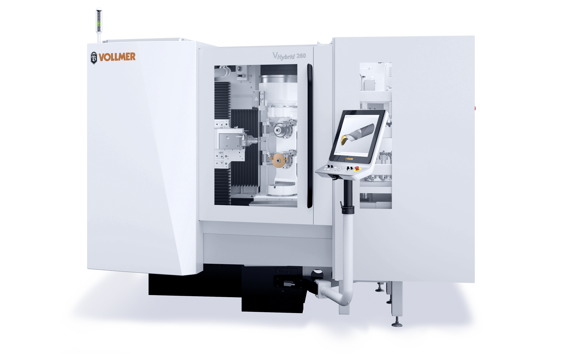 VHybrid 260 optimizada de Vollmer, eficaz en rectificado o erosión 