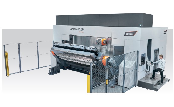Centro de mecanizado horizontal de 5 ejes AeroCell® 160 de Bavius