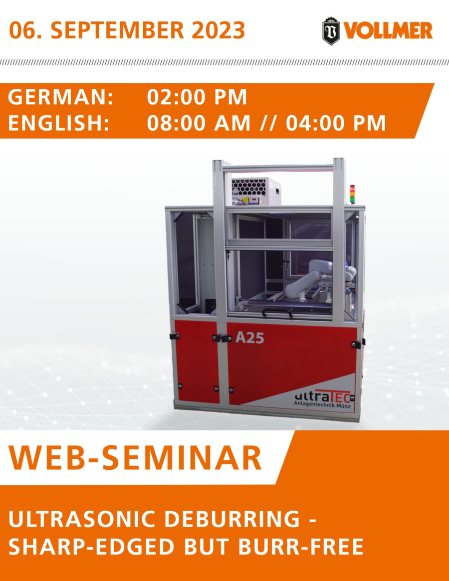 Vollmer organiza un seminario sobre el desbarbado por ultrasonidos