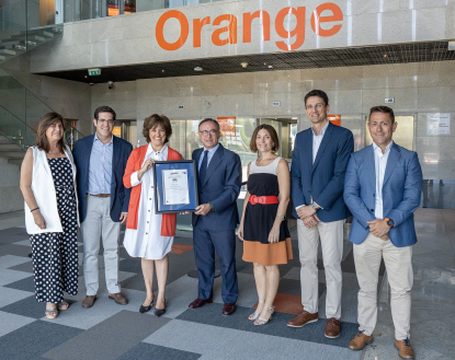Orange recibe el certificado “Gestión de los riesgos psicosociales en el trabajo” de Aenor