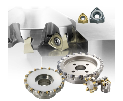 Fresas frontales de 90° y alto rendimiento con plaquitas trigonales de doble cara