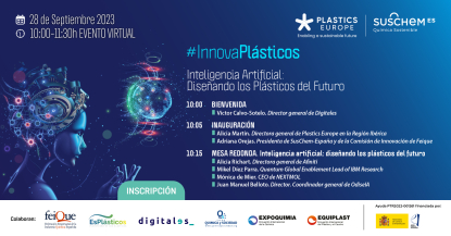 La jornada #InnovaPlásticos se enfocará en la Inteligencia Artificial, los plásticos y la química