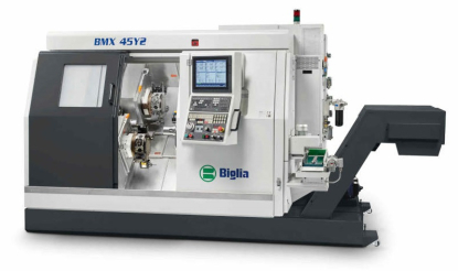 Centro de torneado de barras multieje y multifunción BMX 45Y2 de Biglia