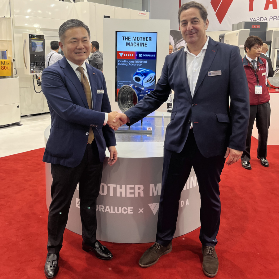 Yasda expone en su stand de EMO un cabezal Soraluce