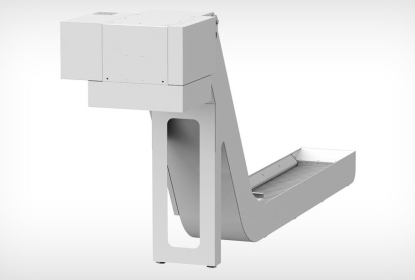 Transportador de cinta de placas articuladas para virutas de metal y pequeños fragmentos