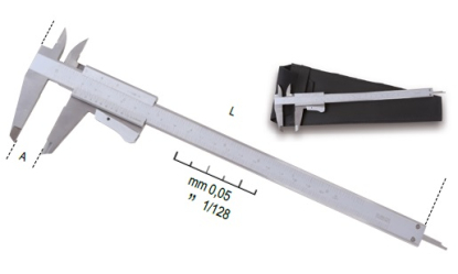 Calibre de cursor de acero inoxidable templado con lectura vigesimal