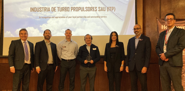 El centro de ITP Aero en México reconocido por Honeywell