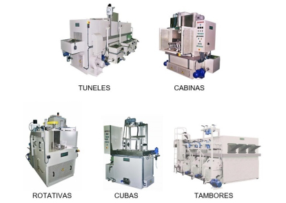 Máquinas para el desengrase, la limpieza técnica y el acabado superficial de piezas industriales