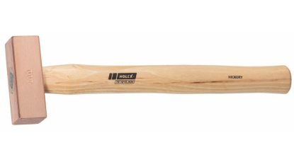 Martillo de cobre con mango de madera de nogal negro