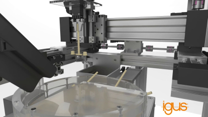 igus desarrolla un separador de rebabas de bajo coste para fabricantes de máquinas de inyección
