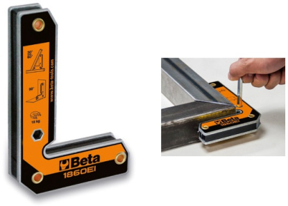 Escuadra magnética 90° para ángulos interiores y exteriores