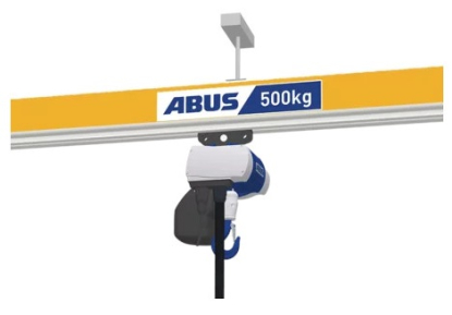 Línea monorraíl para la elevación y el transporte de cargas de forma lineal