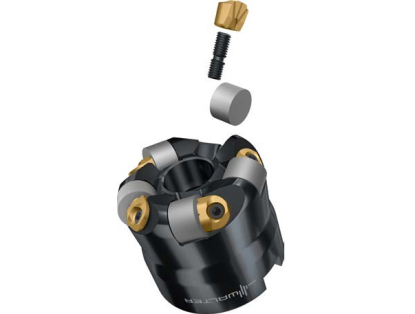 Fresa de plaquita redonda con plaquitas de cerámica preparada para altas velocidades de corte