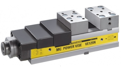 Mordaza de perfil bajo con fuerza de amarre ajustable con un recorrido de 303 mm