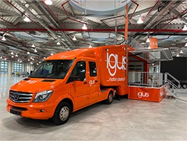 igus desplaza su stand móvil a las instalaciones de los clientes