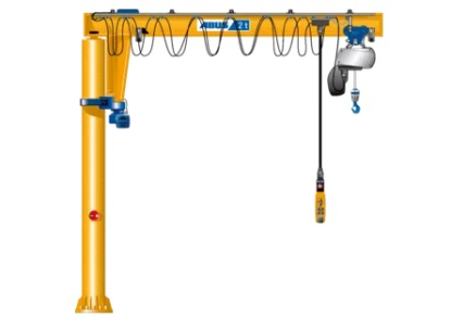 Grúa pluma de columna con un alcance de brazo de hasta 10 m