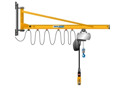 Grúa pluma mural con una capacidad de carga de hasta 1 t