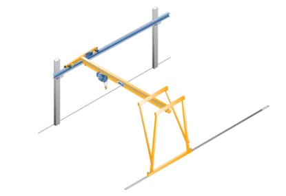 Grúa semipórtico para el transporte de cargas de hasta 10 t