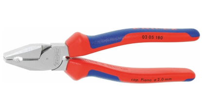 Alicates universales cromados con cubiertas en los mangos