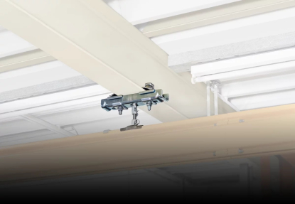 Fijación de grúas suspendidas a estructuras de acero