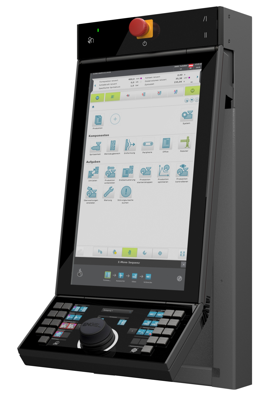 La unidad de control para inyectoras CC300 de Engel, ahora con un plus en ergonomía y háptica