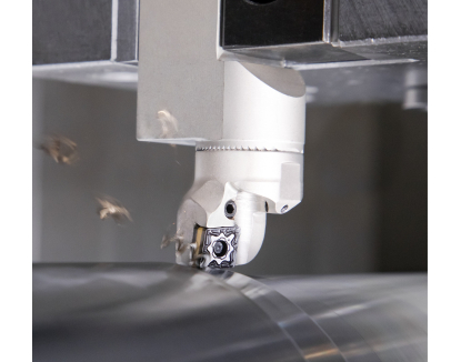 Portaherramientas con conexión dentada para torneado exterior y ranurado