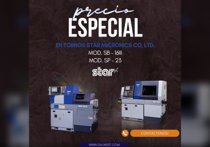 Daunert lanza una promoción para los tornos SP-23 y SB-16III de Star Micronics