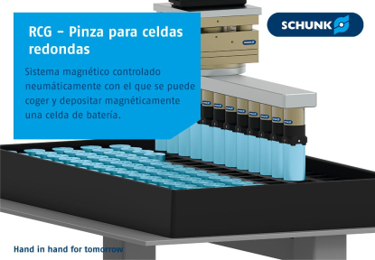 Pinza para la manipulación segura de celdas de batería cilíndricas