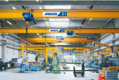 Puentes grúa de ABUS con capacidad de carga de 500 kg a 120 t
