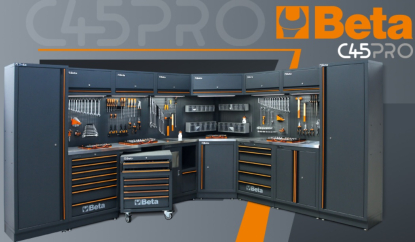 Mobiliario para taller profesional, robusto y ordenado C45PRO de Beta
