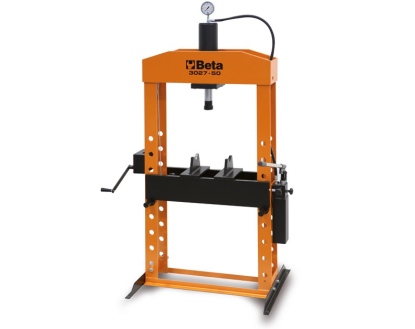 Prensa hidráulica de columna con pistón móvil y cabestrante de 50 t