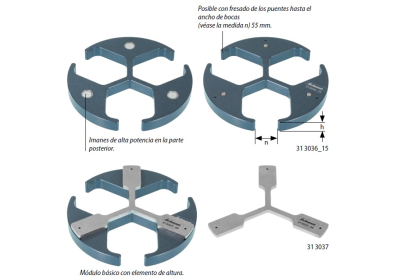 Tope de la pieza magnético para plato de torno