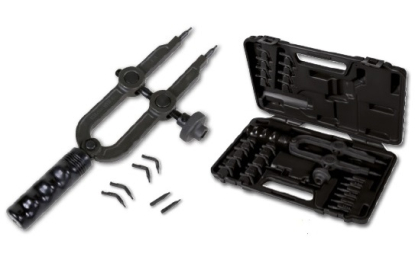 Herramienta para anillos seeger internos y externos, con accionamiento de tornillo