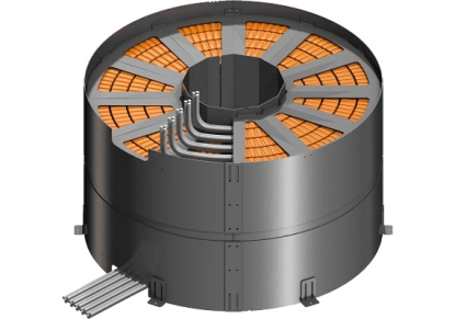 Módulo de rotación con espacio para una gran variedad de cables