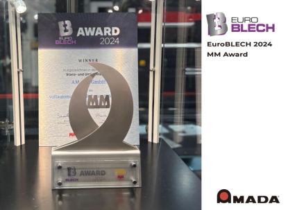 La célula de plegado robótica EGB-1303ARse de Amada ganó un premio en EuroBLECH