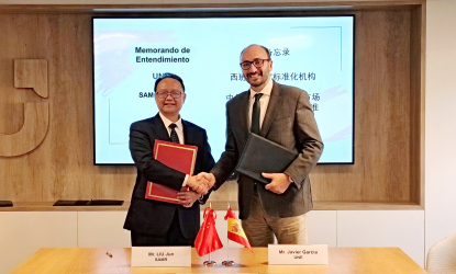 UNE renueva el memorando de entendimiento con el organismo de normalización chino 